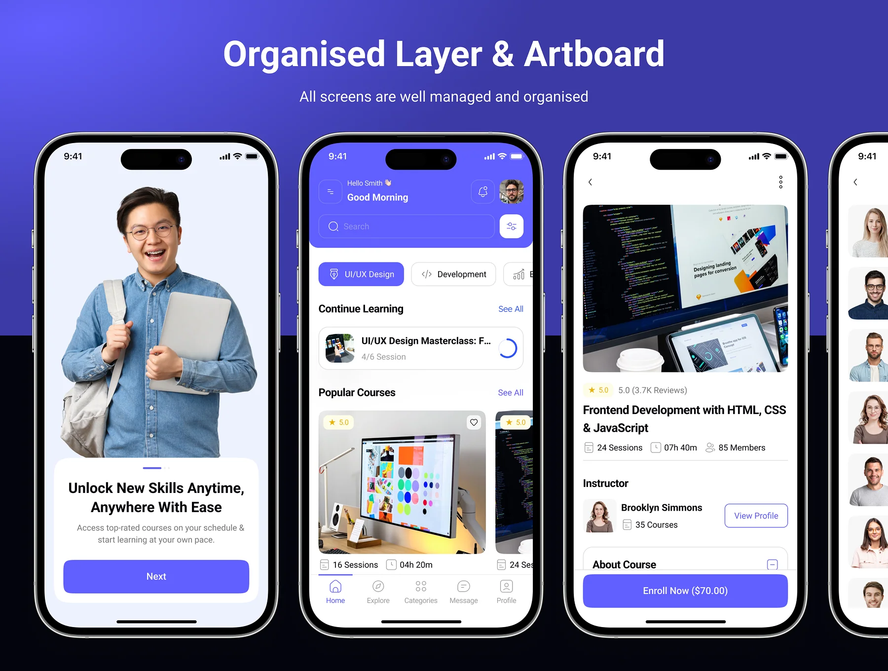 academix - Online Course App UI Kit 3