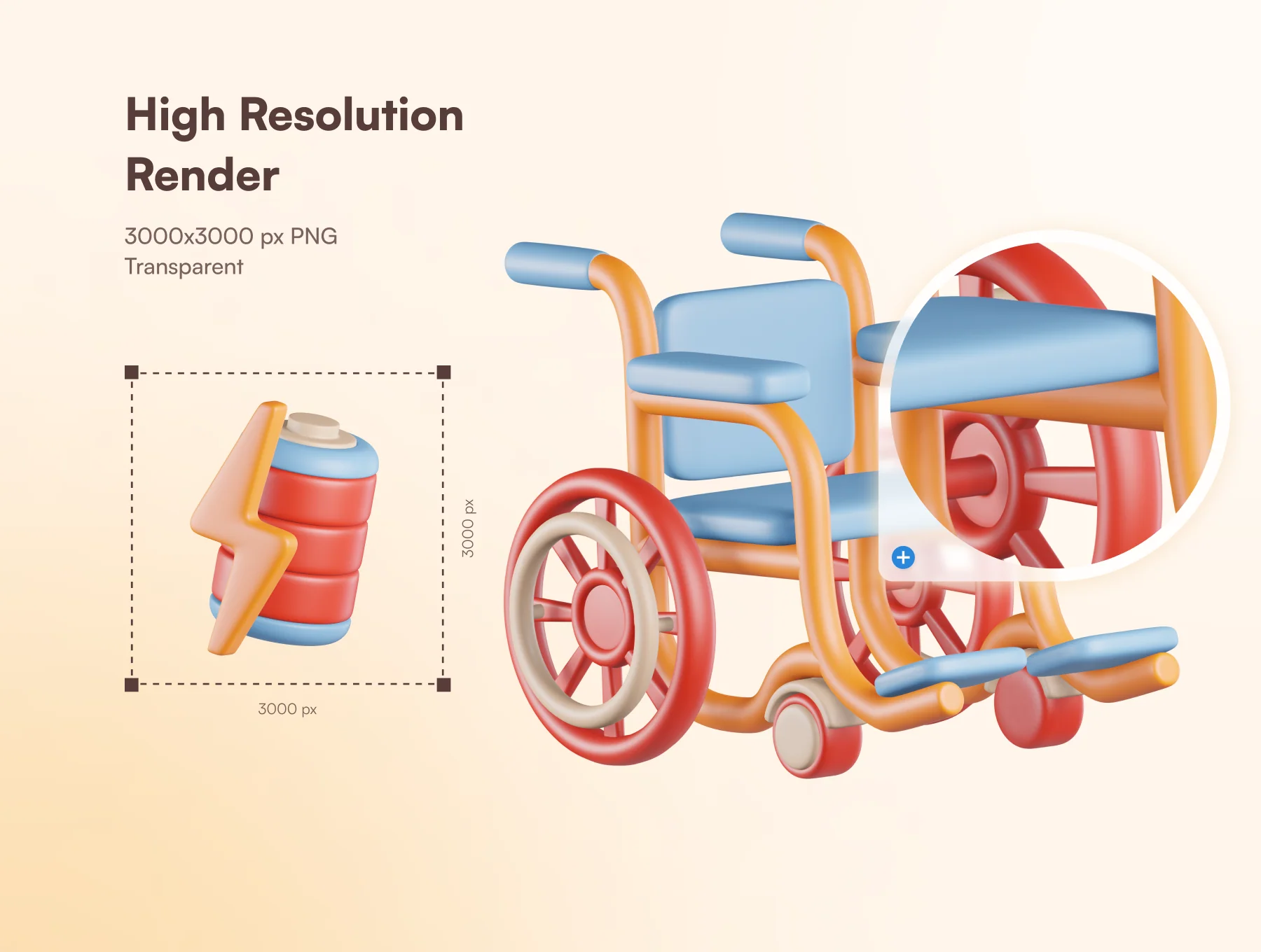 Accessibility and Sign 3D Icon 3