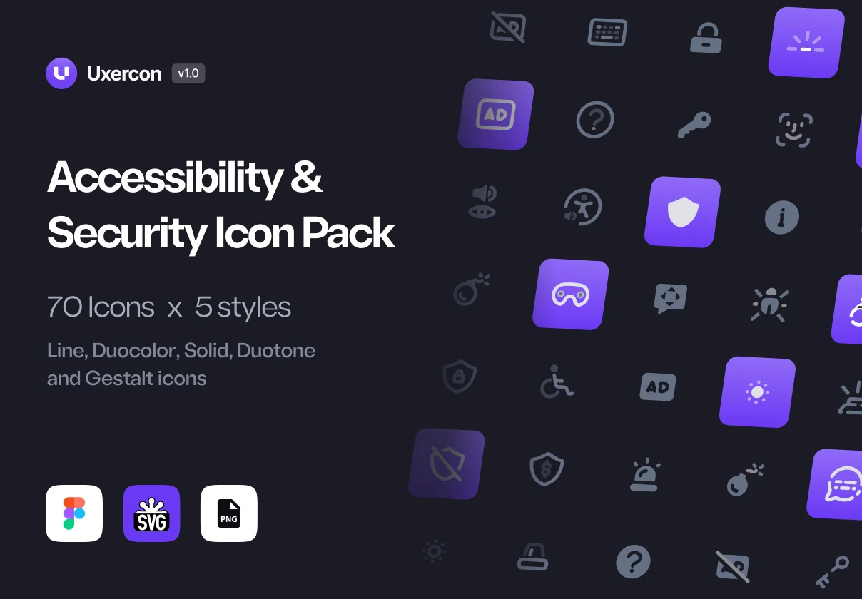 Accessibility & Security - Uxercon Icon Pack