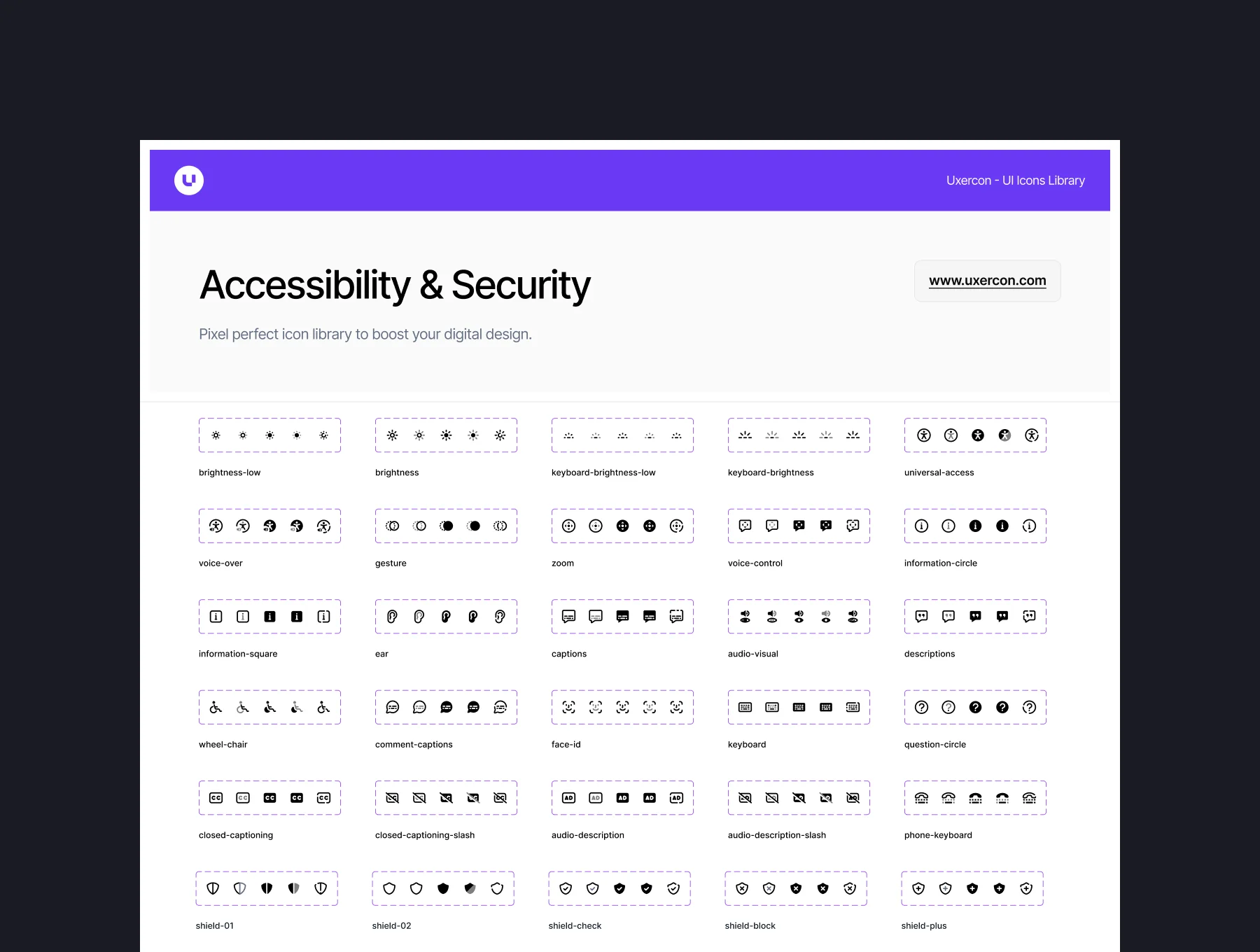 Accessibility & Security - Uxercon Icon Pack 5