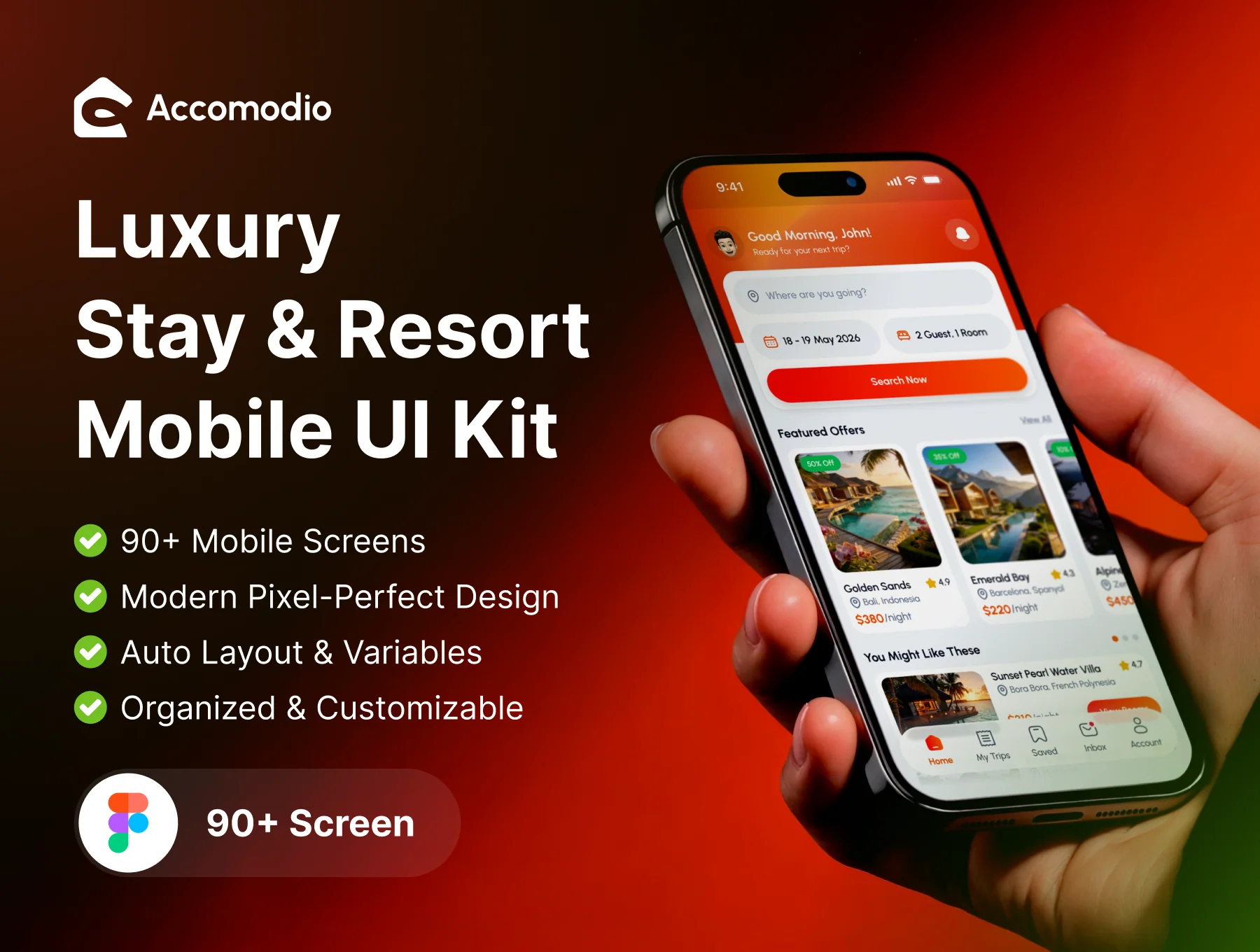 Accomodio - Luxury Stay & Resort Mobile UI Kit 5