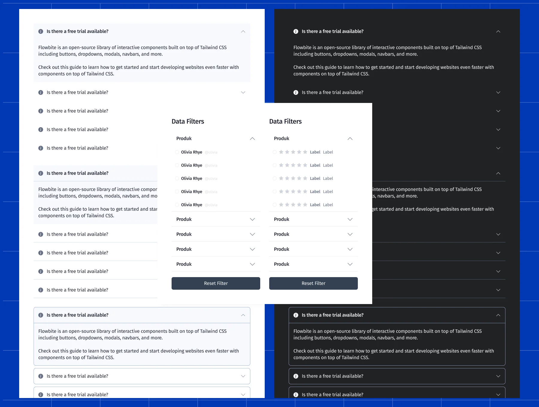 Accordion FAQ Design System Starter UI Kits 2