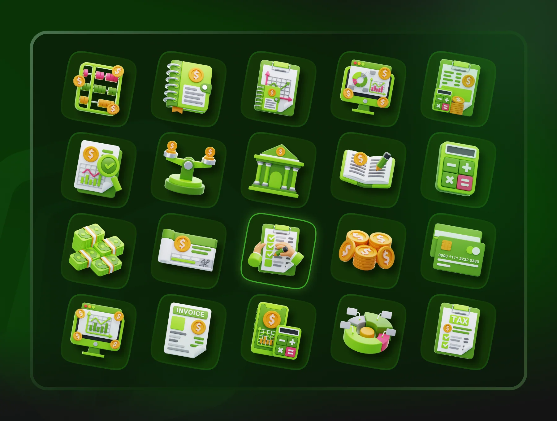 Accounting 3D Icon Set 2