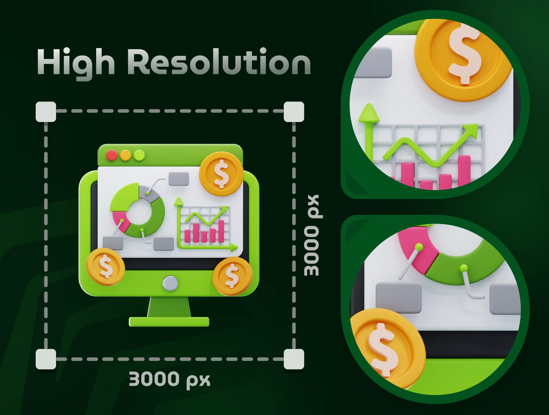 Accounting 3D Icon Set 4