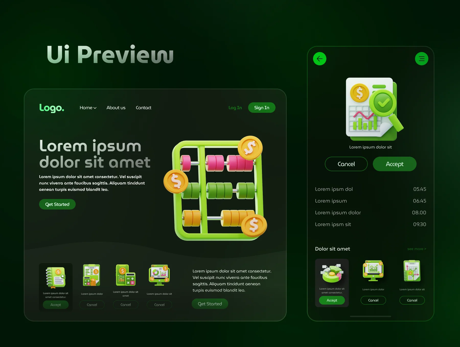 Accounting 3D Icon Set 5
