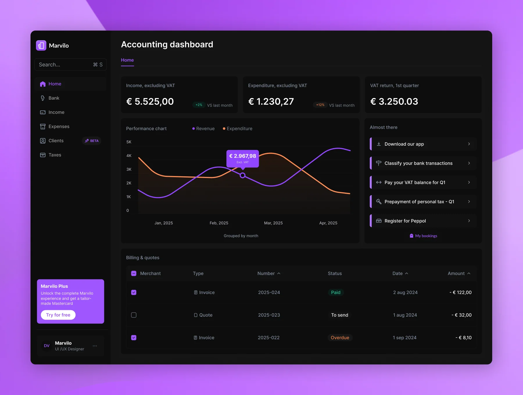 Accounting Dashboard & App UI kit 5