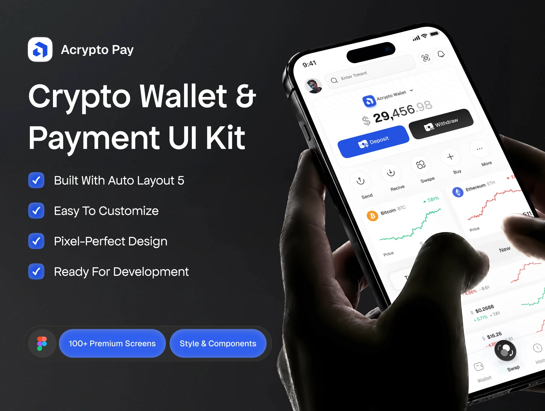 Acrypto Pay — Crypto Wallet & Payment UI Kit