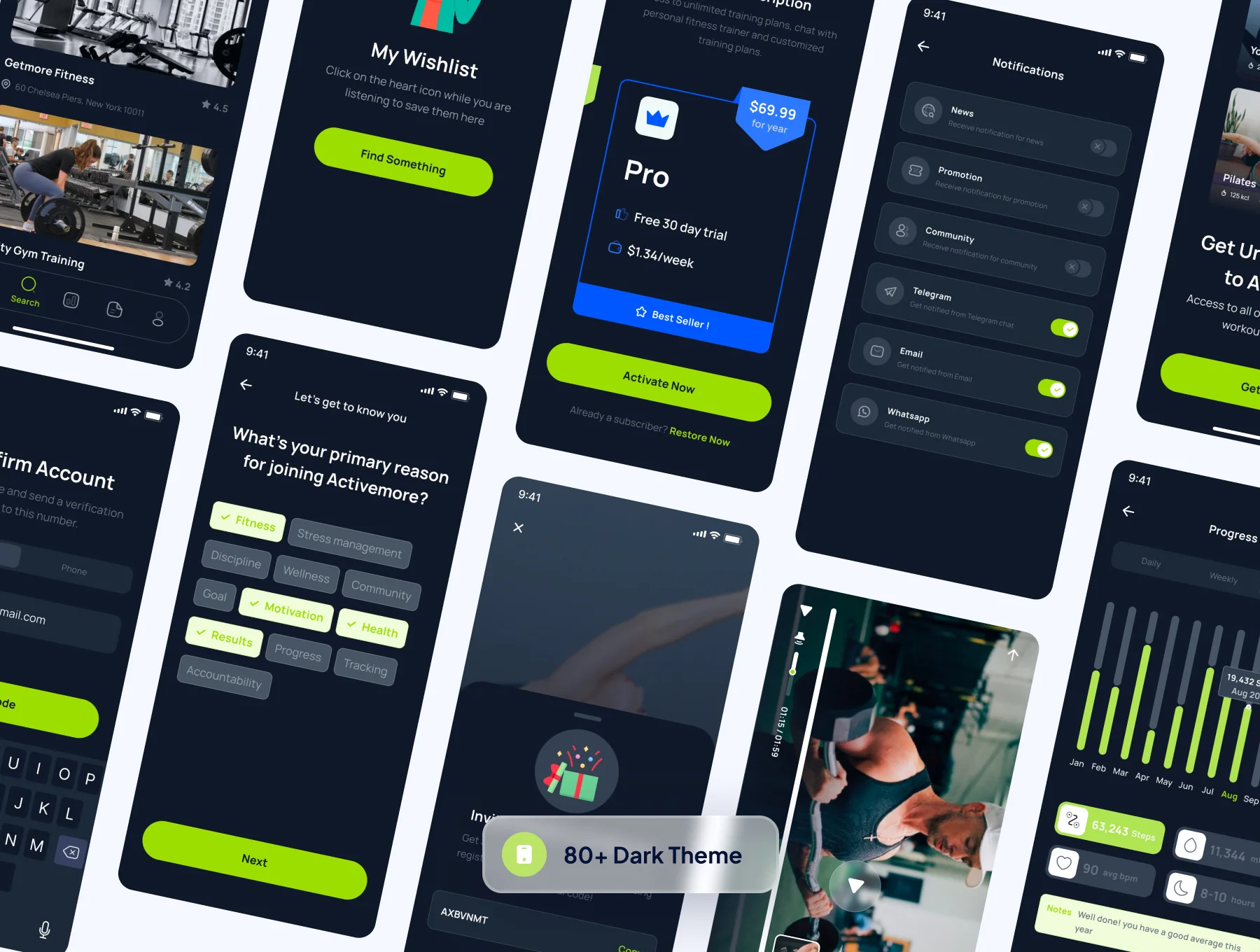 Activemore - Fitness and Workout App UI Kit 6