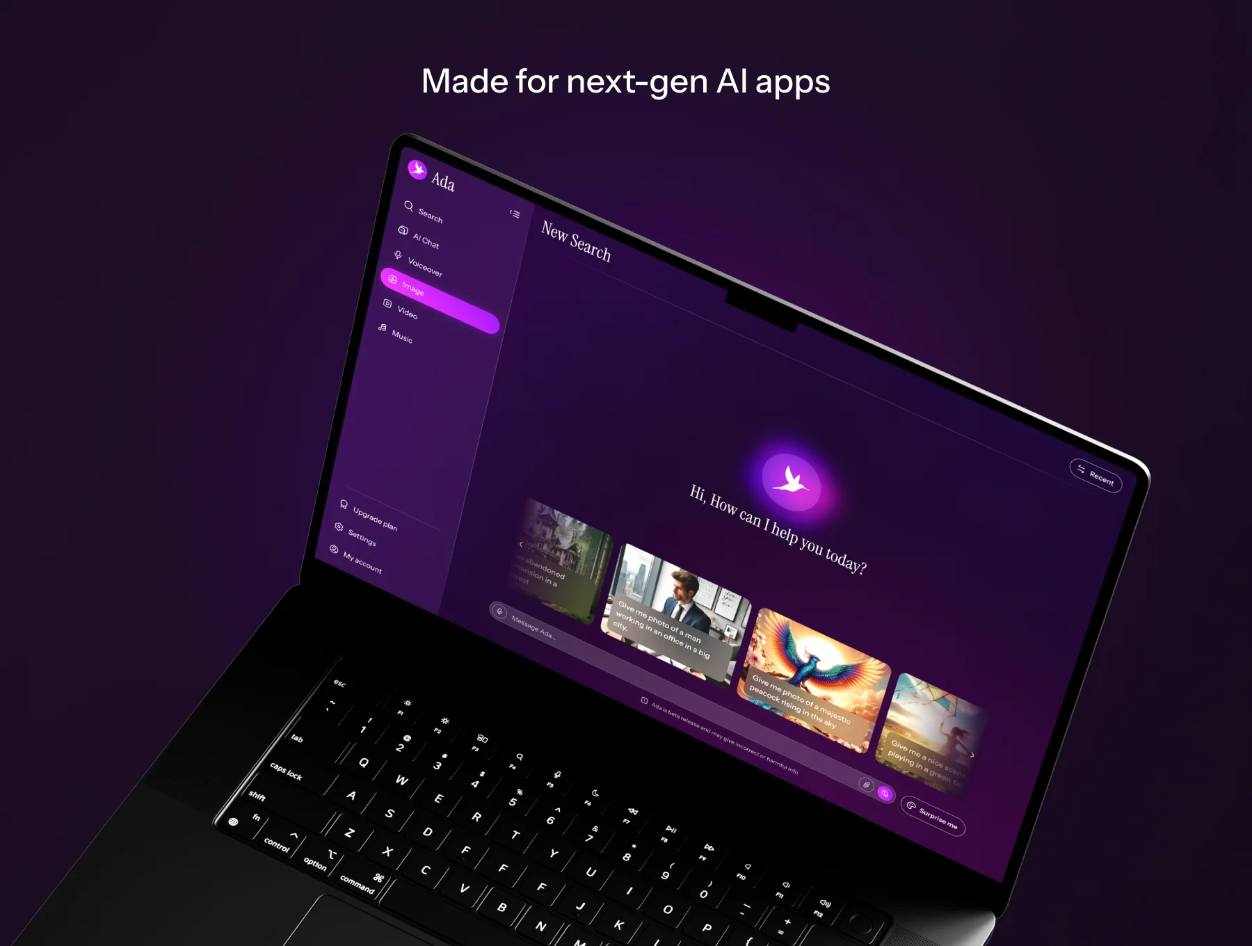 Ada - AI Generating Web UI Kit 4