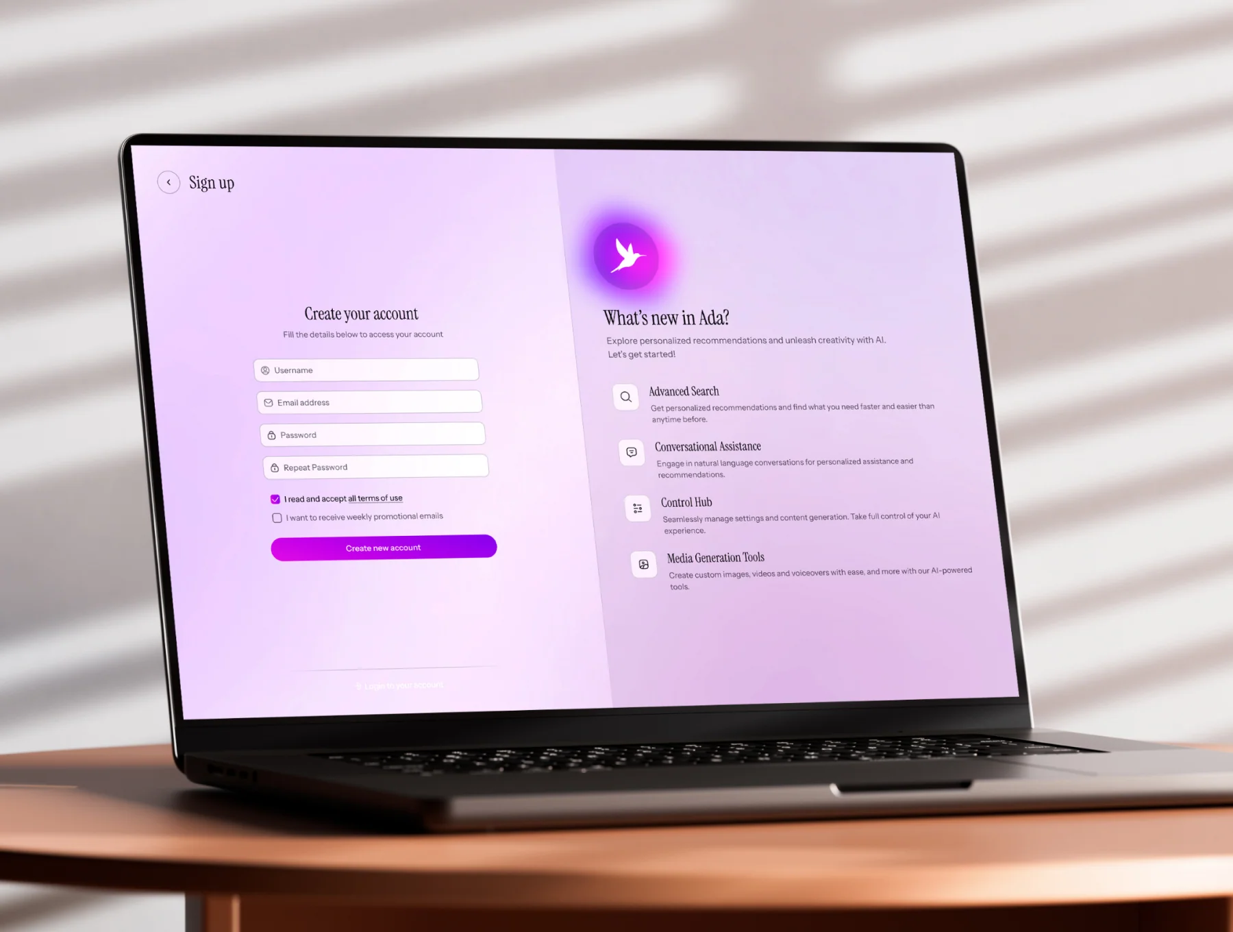Ada - AI Generating Web UI Kit 8