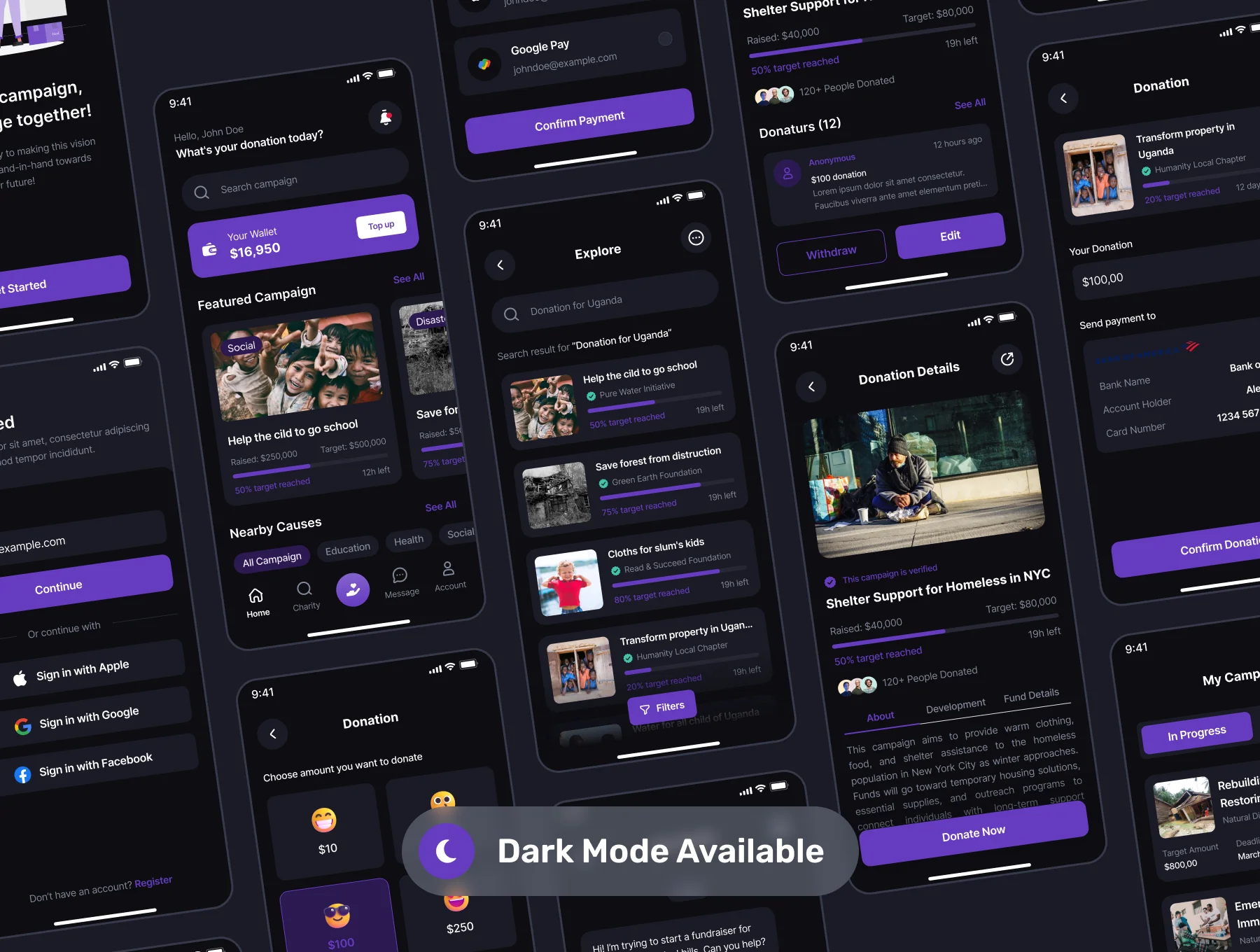 Aderma - Charity & Donation App UI Kit 6