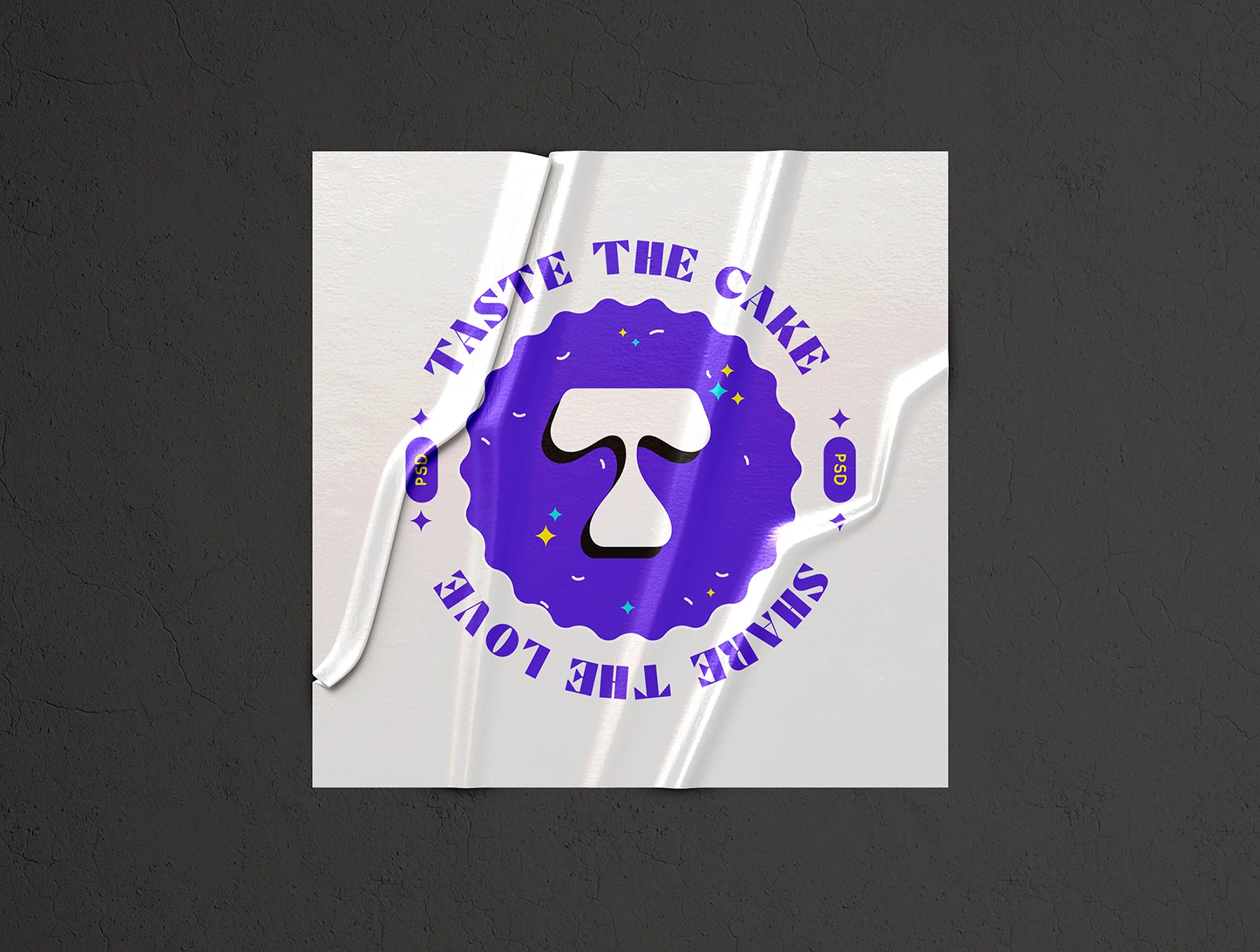 Adhesive Sticker Branding Mockup Set - 10 Scene