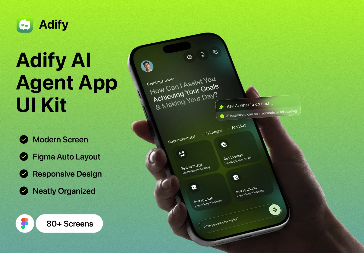 Adify – AI Agent Chatbot App UI Kit