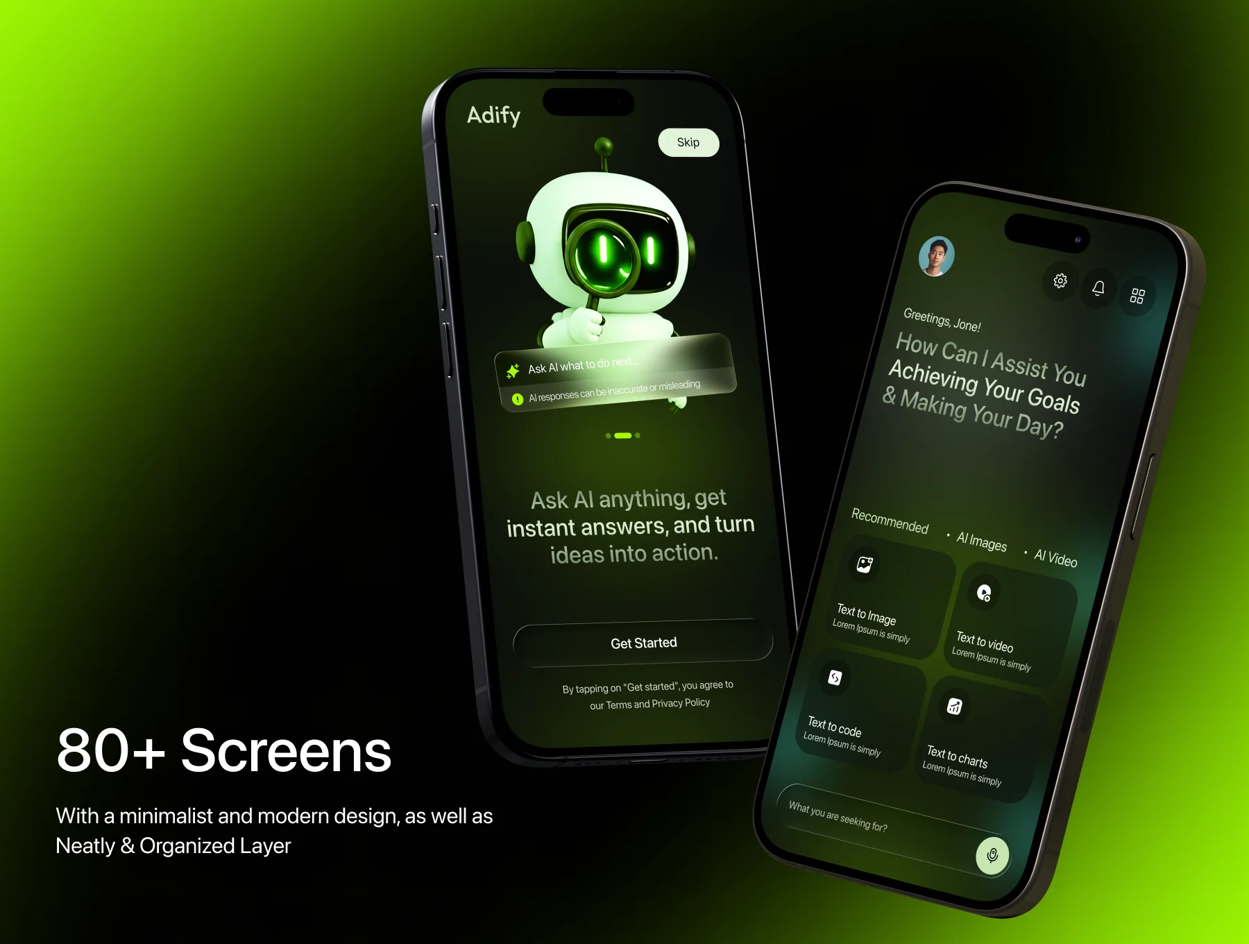 Adify – AI Agent Chatbot App UI Kit 2