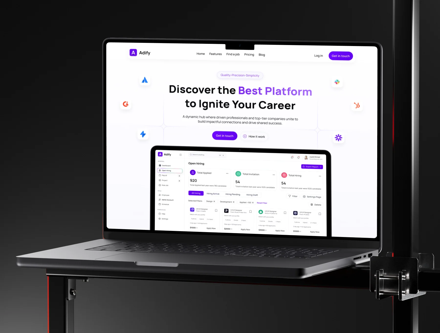 Adify - Job Finder Web Template UI Kit Design 6
