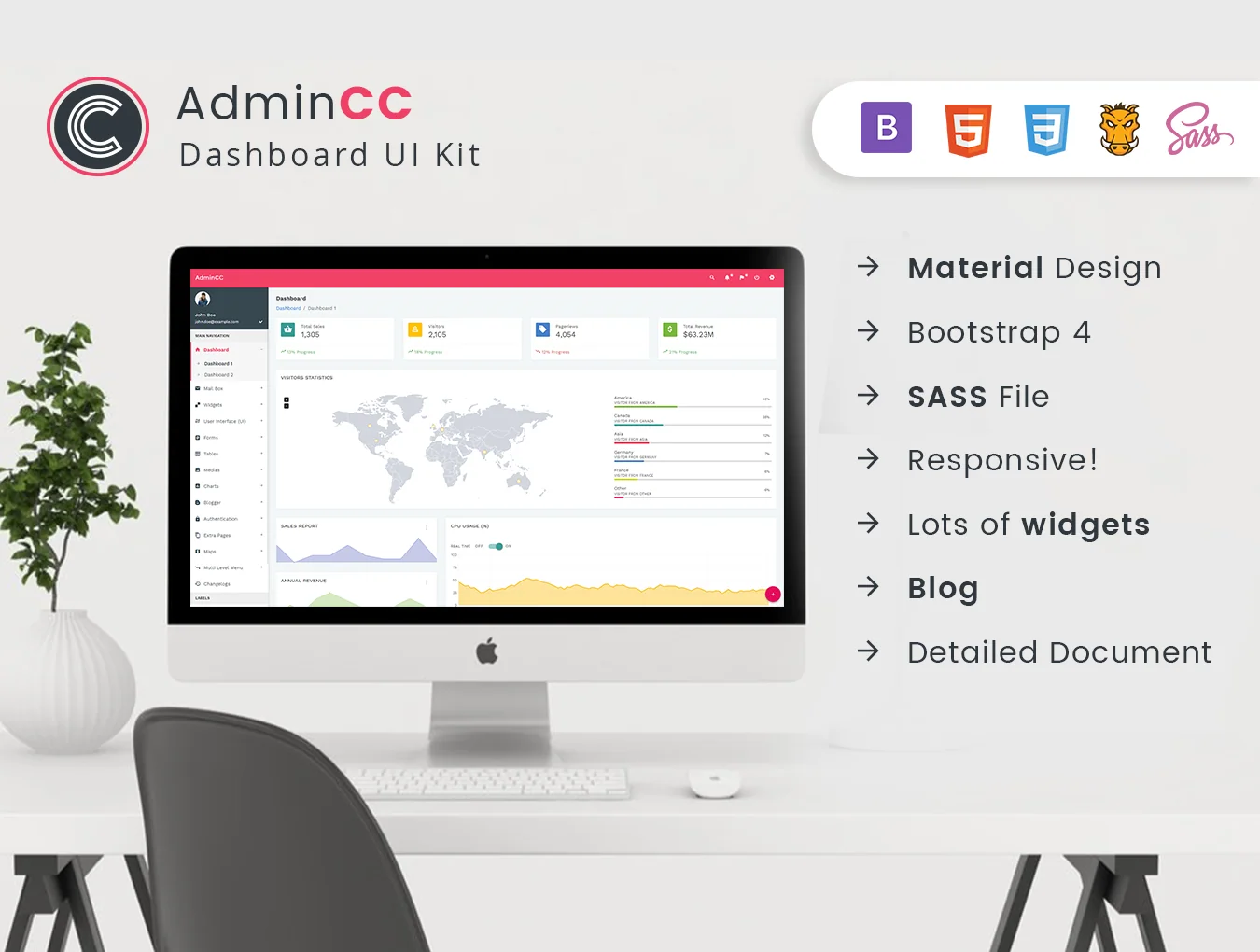 AdminCC Material Admin Template 4
