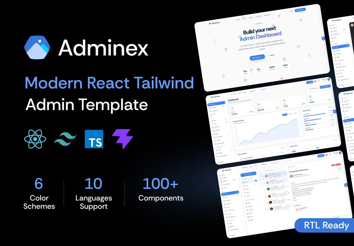 Adminex – React 19 Admin Dashboard Template