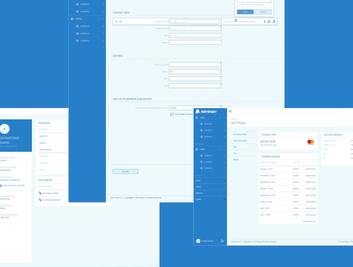 Adminian 2 Wireframe Kit 7