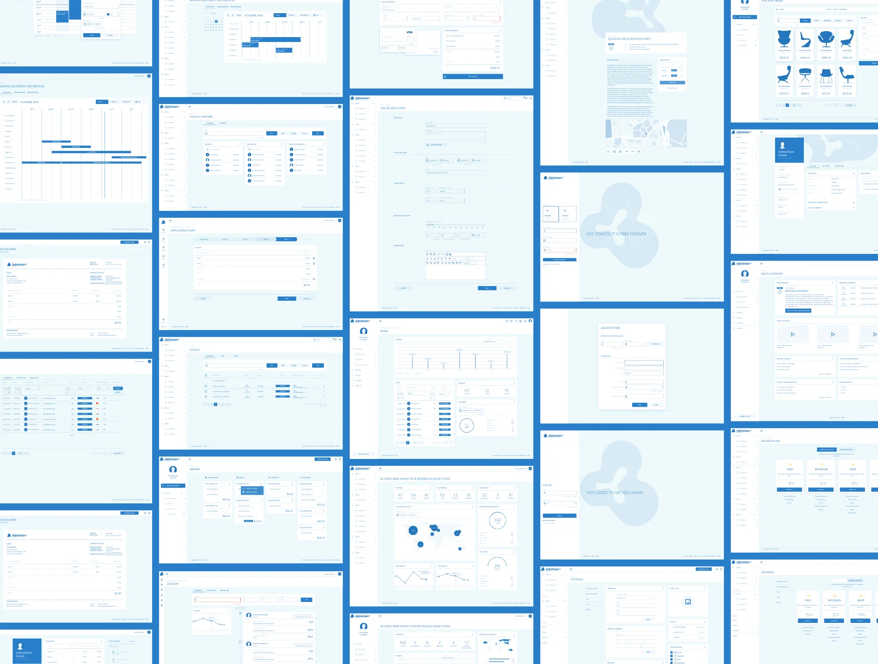 Adminian 4 Wireframe Kit 7