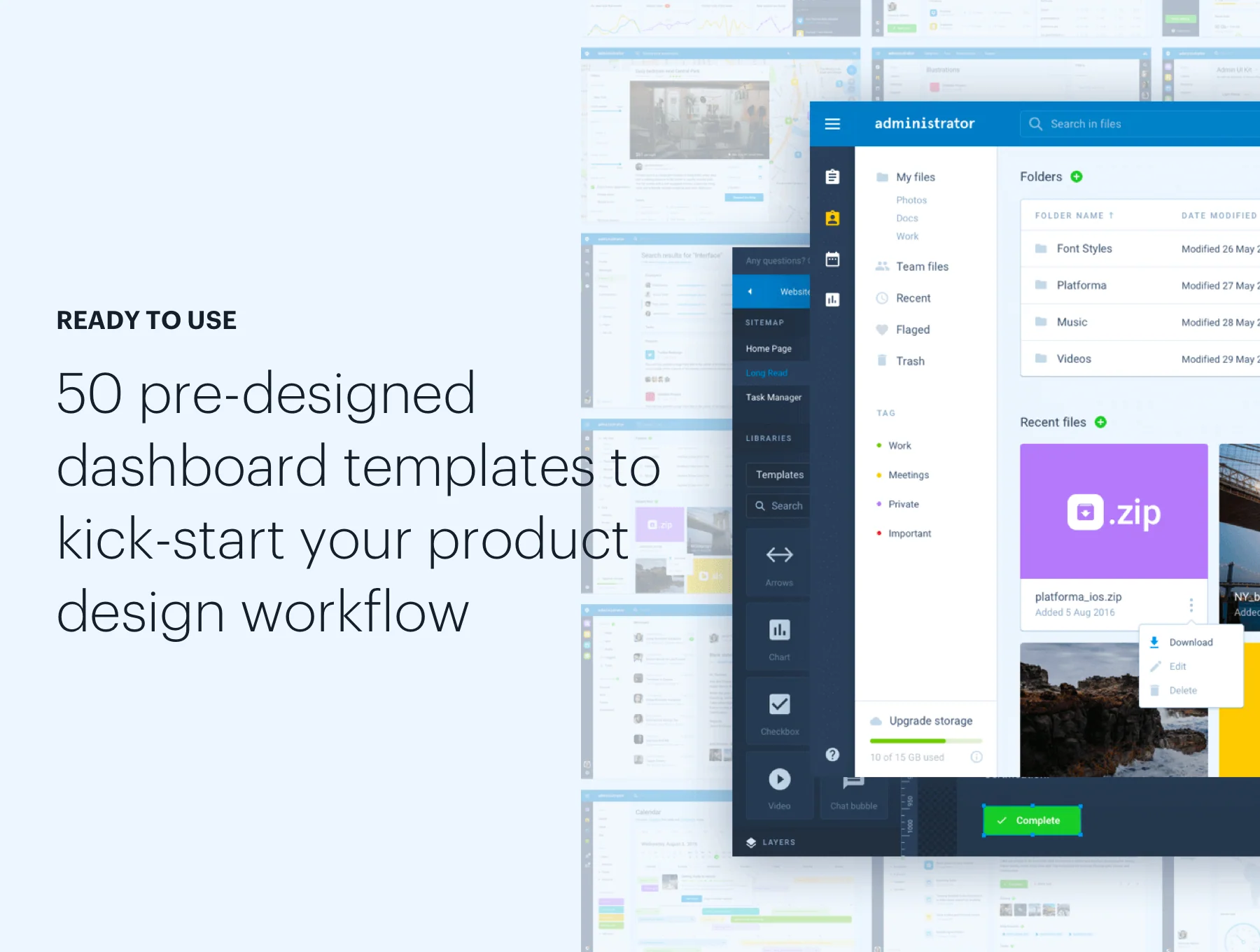 Administrator Dashboard: Sketch & Figma 2