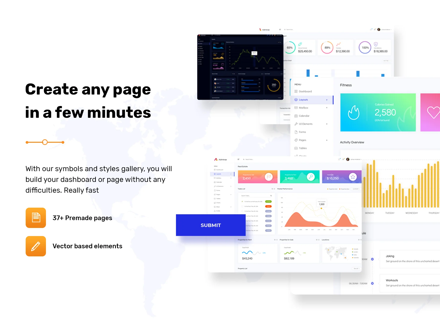 Adminse - Dashboard for Admin UI Kit Templates 2