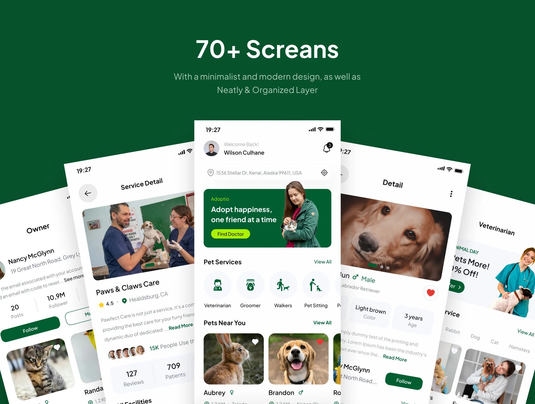 Adoptio  - Pet Adoption and Care Mobile App UI Kits 4