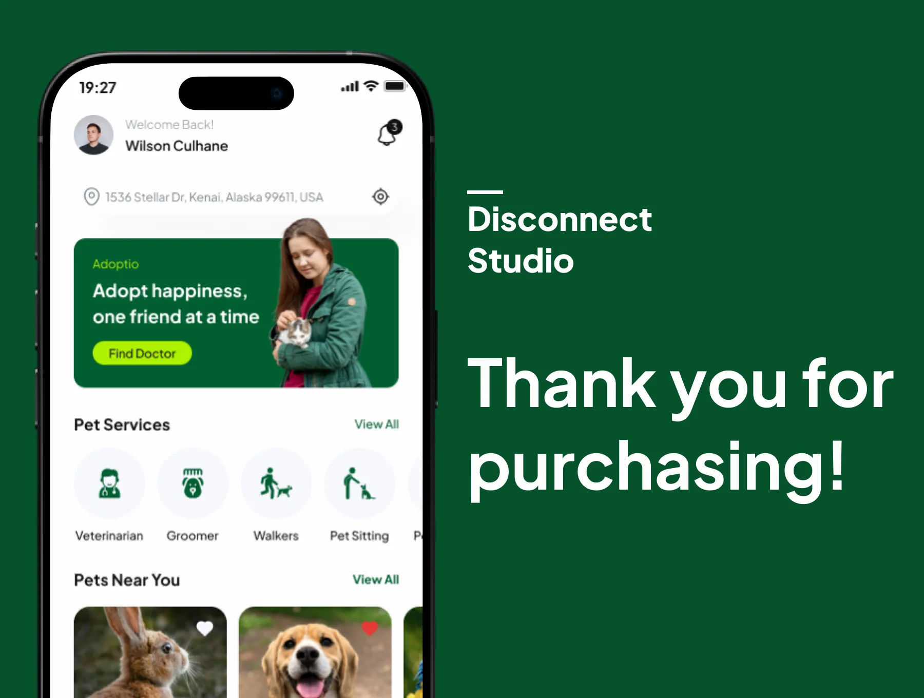 Adoptio  - Pet Adoption and Care Mobile App UI Kits 6
