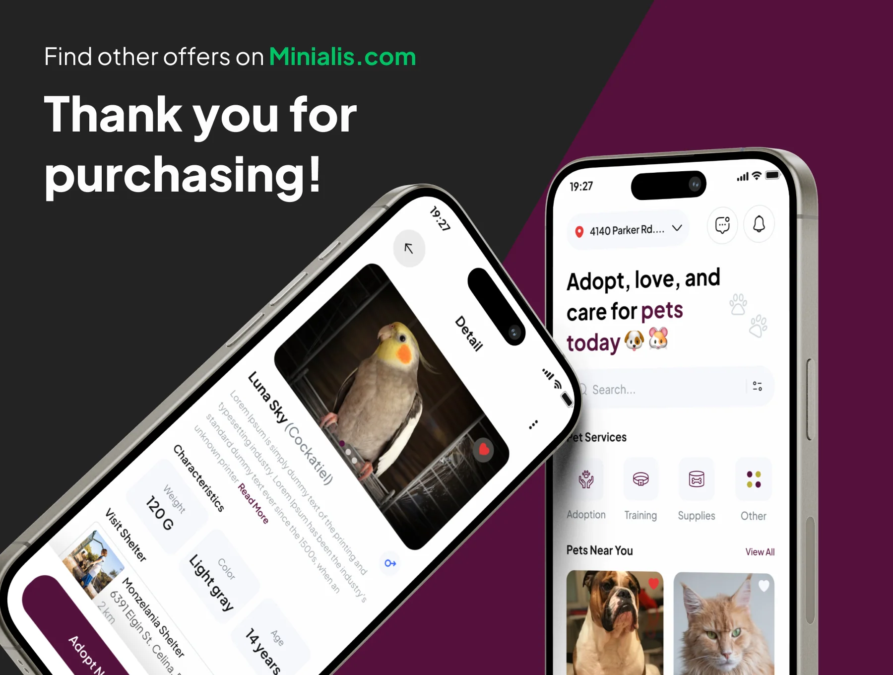 Adoptly  - Pet Adoption and Care App Ui Kits 6