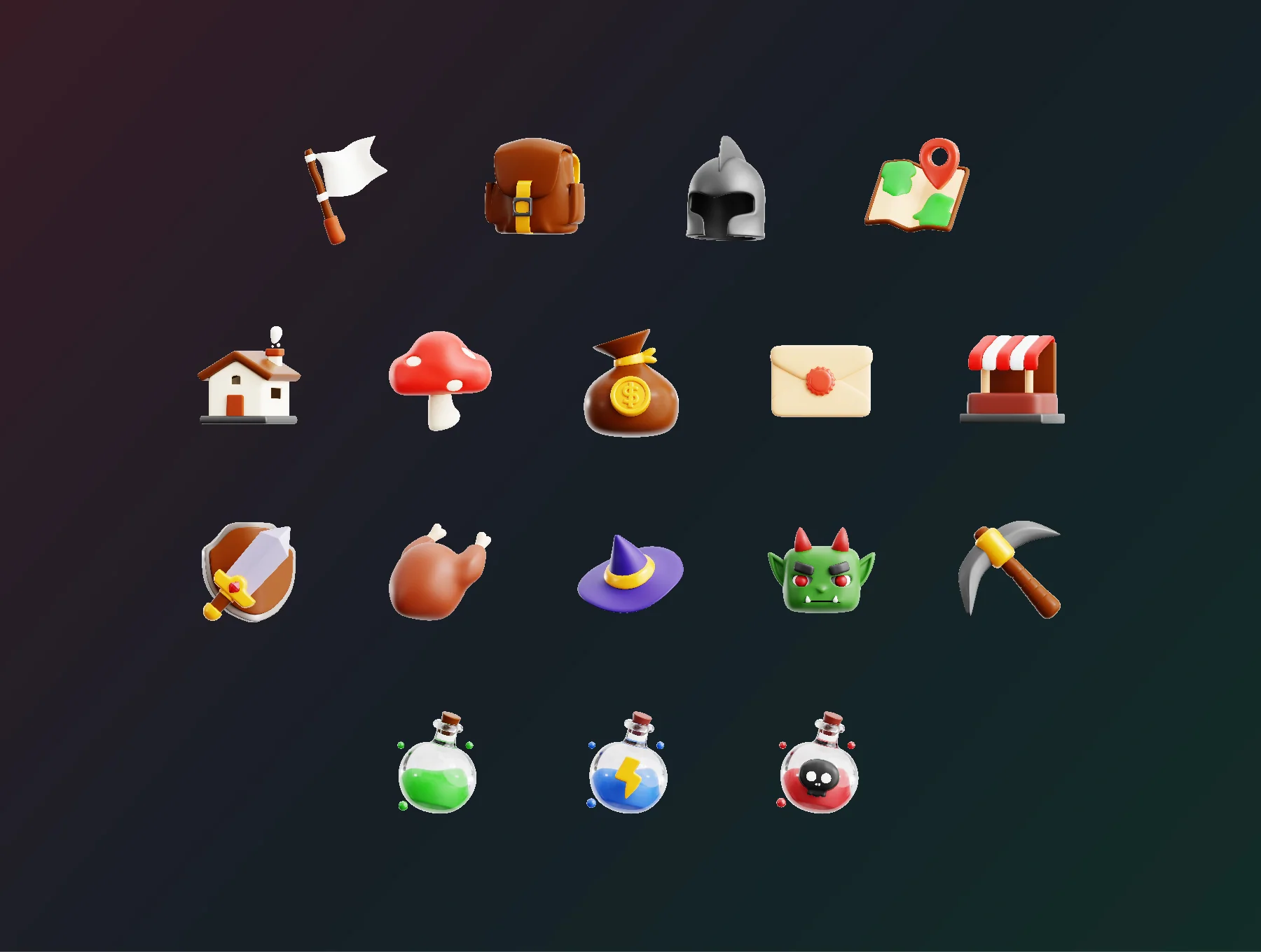 Adventure Game 3D Icon Pack 6