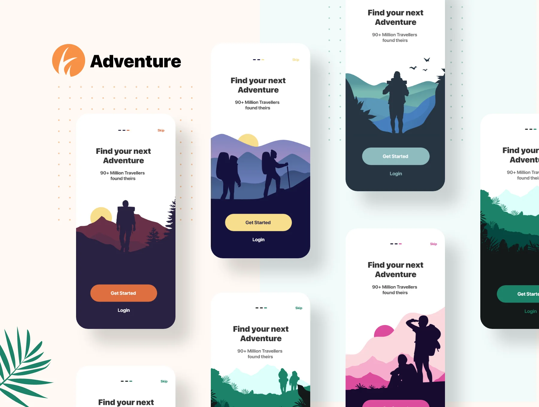 Adventure On boarding Screen & Landing Page 2