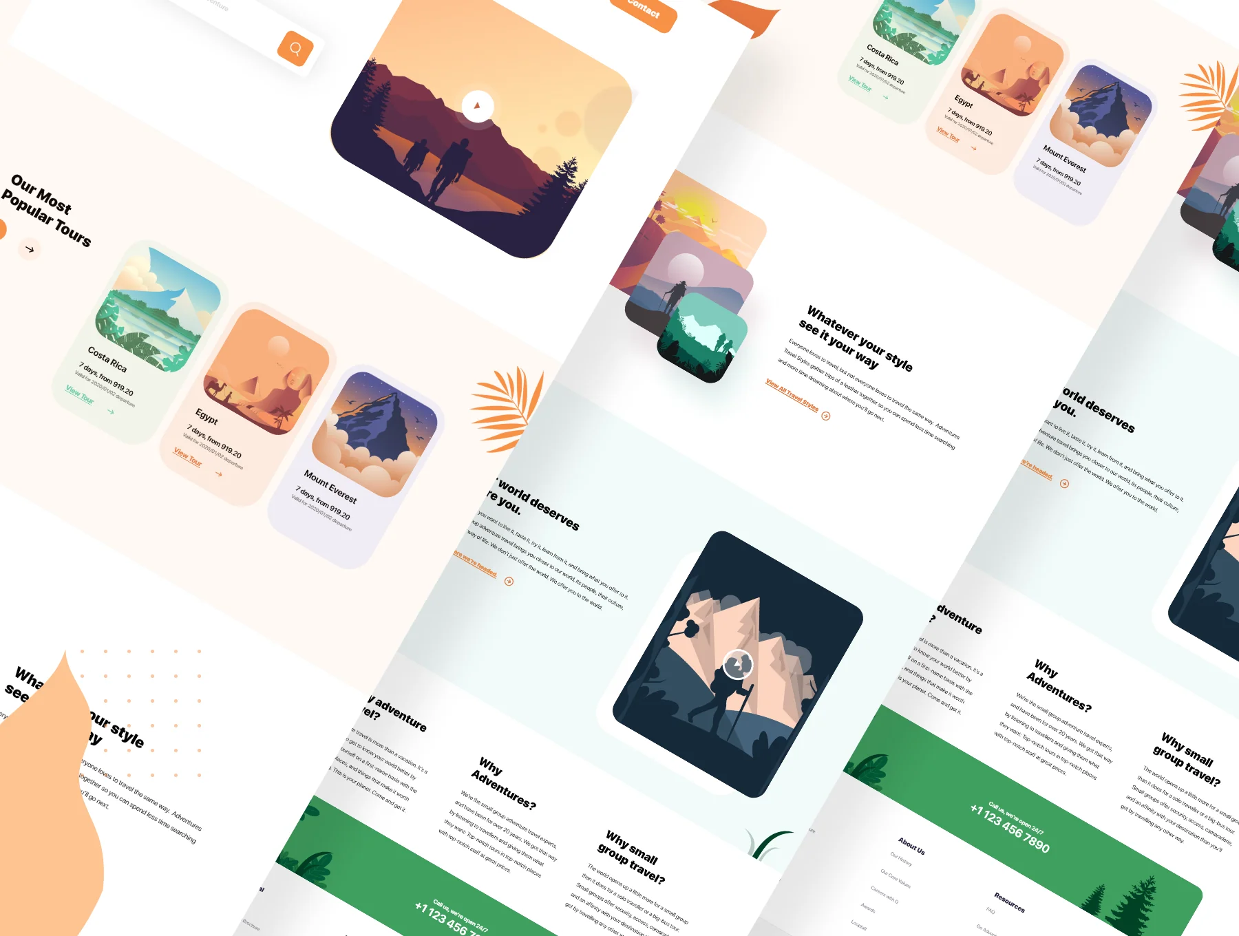 Adventure On boarding Screen & Landing Page 3