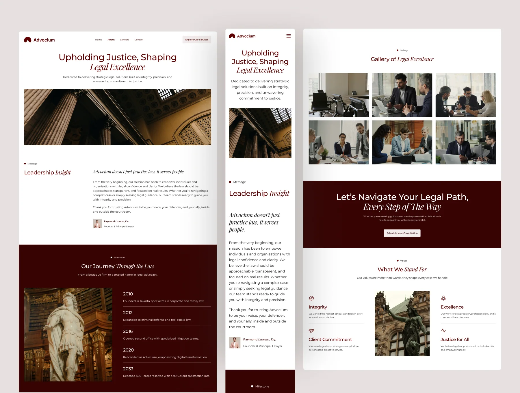 Advocium - Law Firm Website UI Figma Template 2