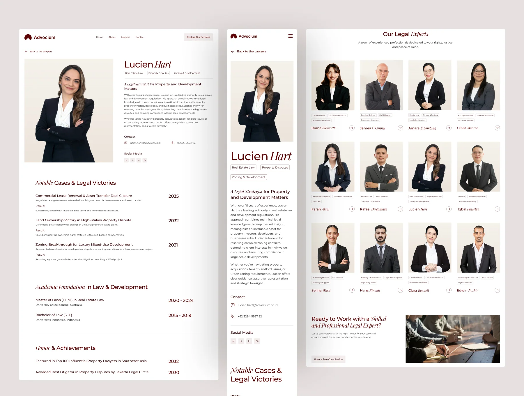 Advocium - Law Firm Website UI Figma Template 4