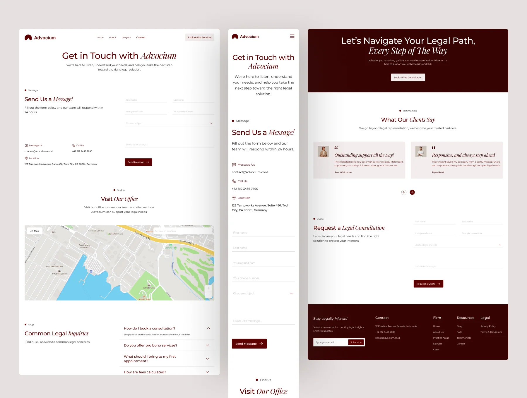 Advocium - Law Firm Website UI Figma Template 5