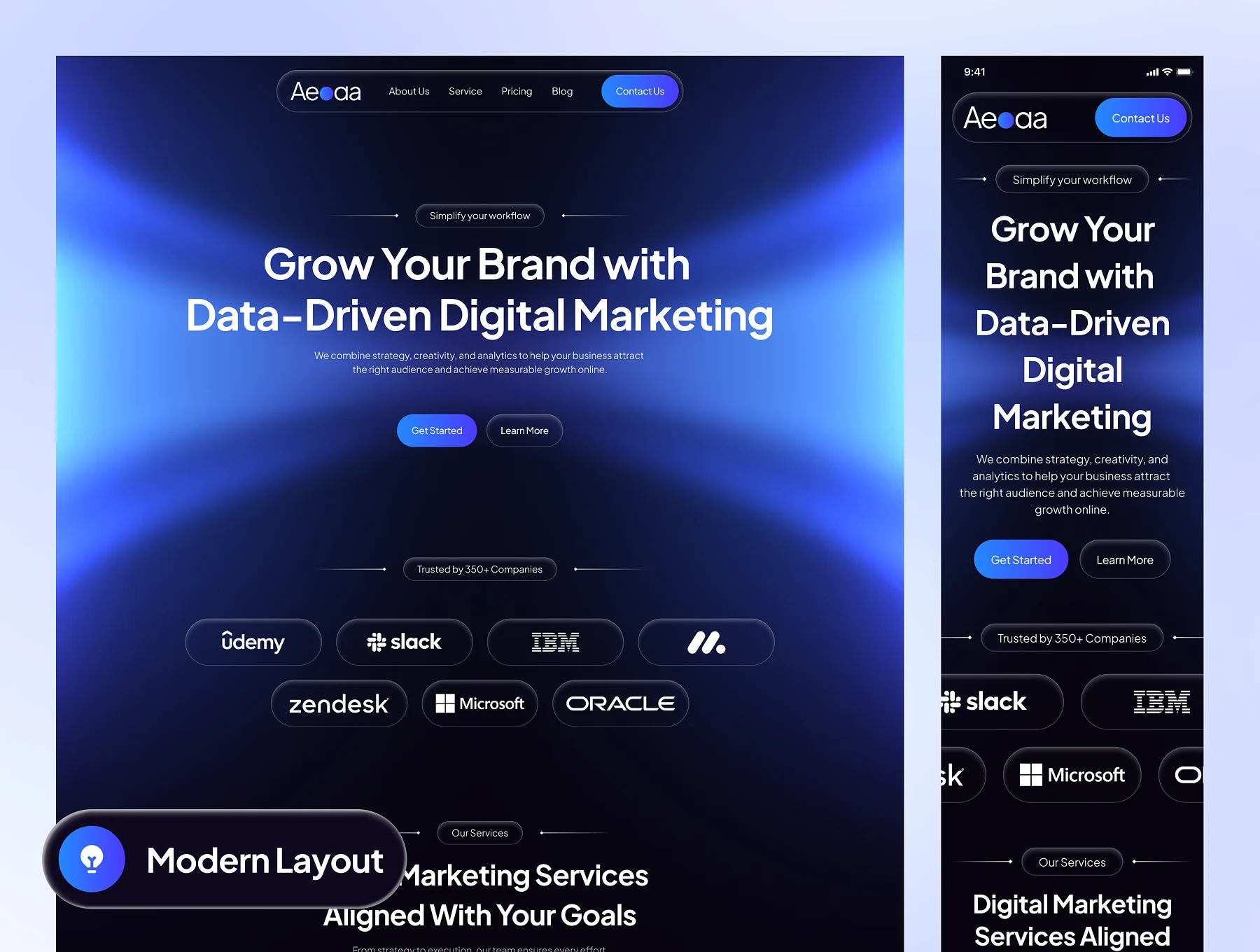 Aeoa - Marketing Agency Website UI Kit 8