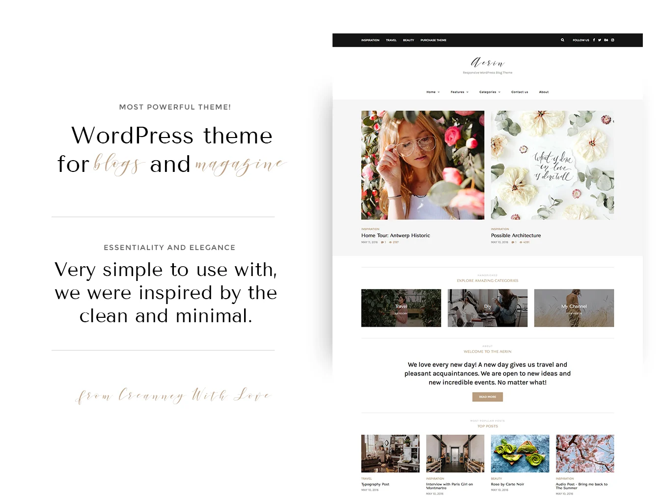 Aerin WordPress Blog & Shop