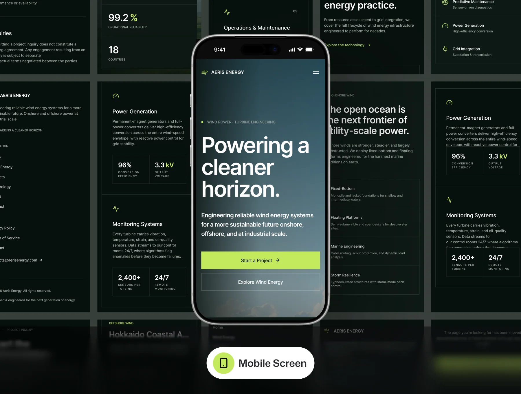 Aeris Energy – Renewable Energy SaaS Landing Page 7