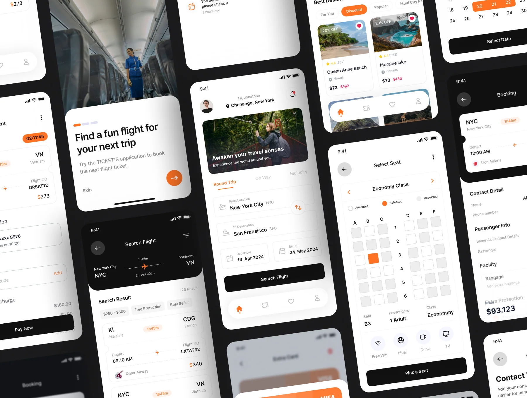 AeroLink - Flight Booking Ticket Mobile App UI Kit 5