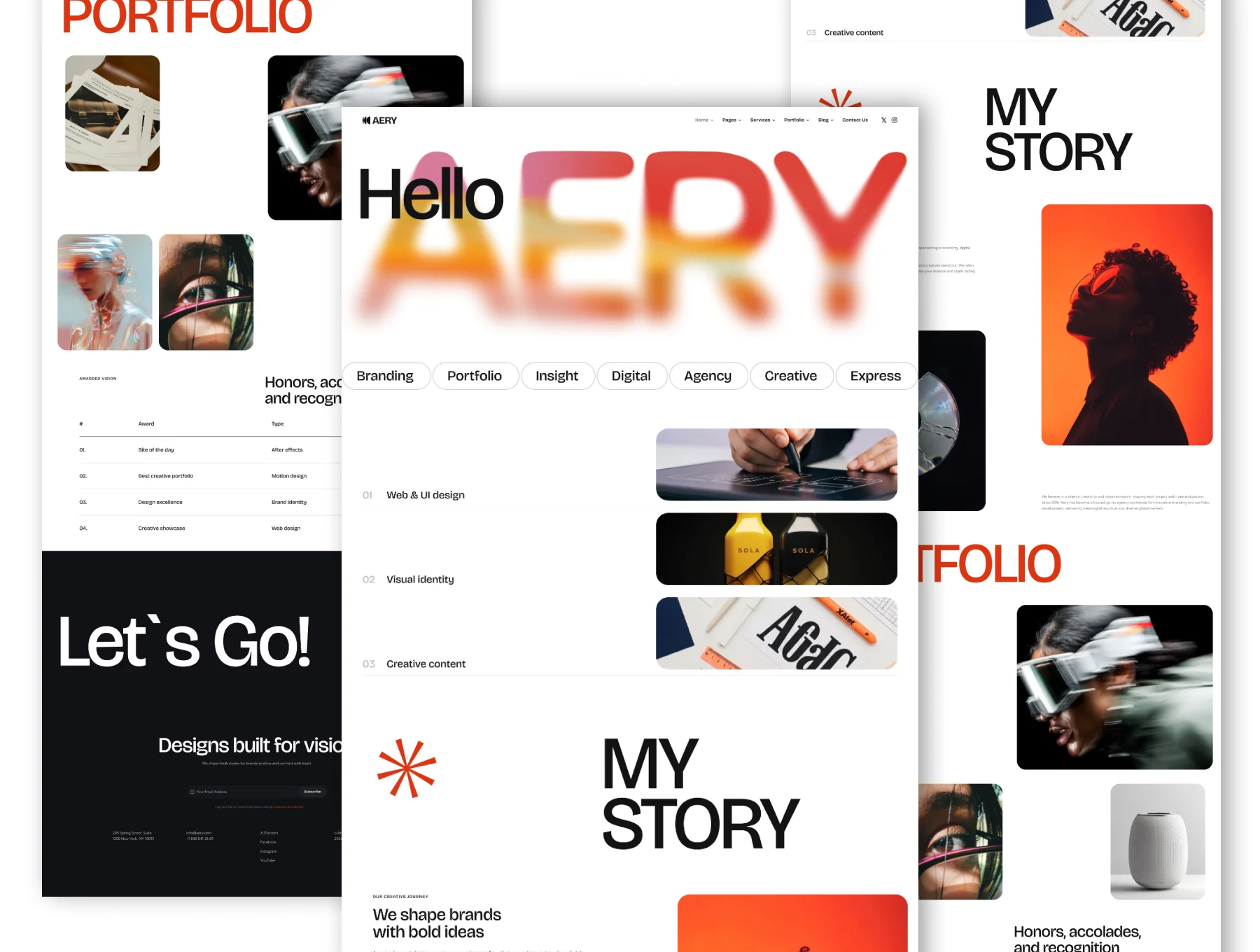 AERY — Bold Branding & Creative Agency Figma Template 3