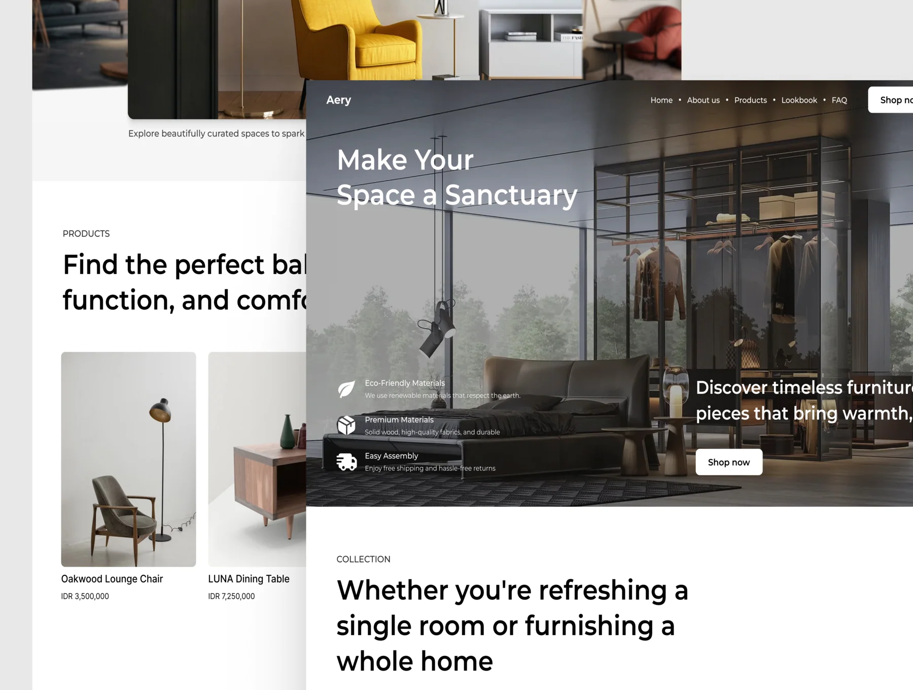 Aery - Clean & Minimalist Furniture Landing Page 2