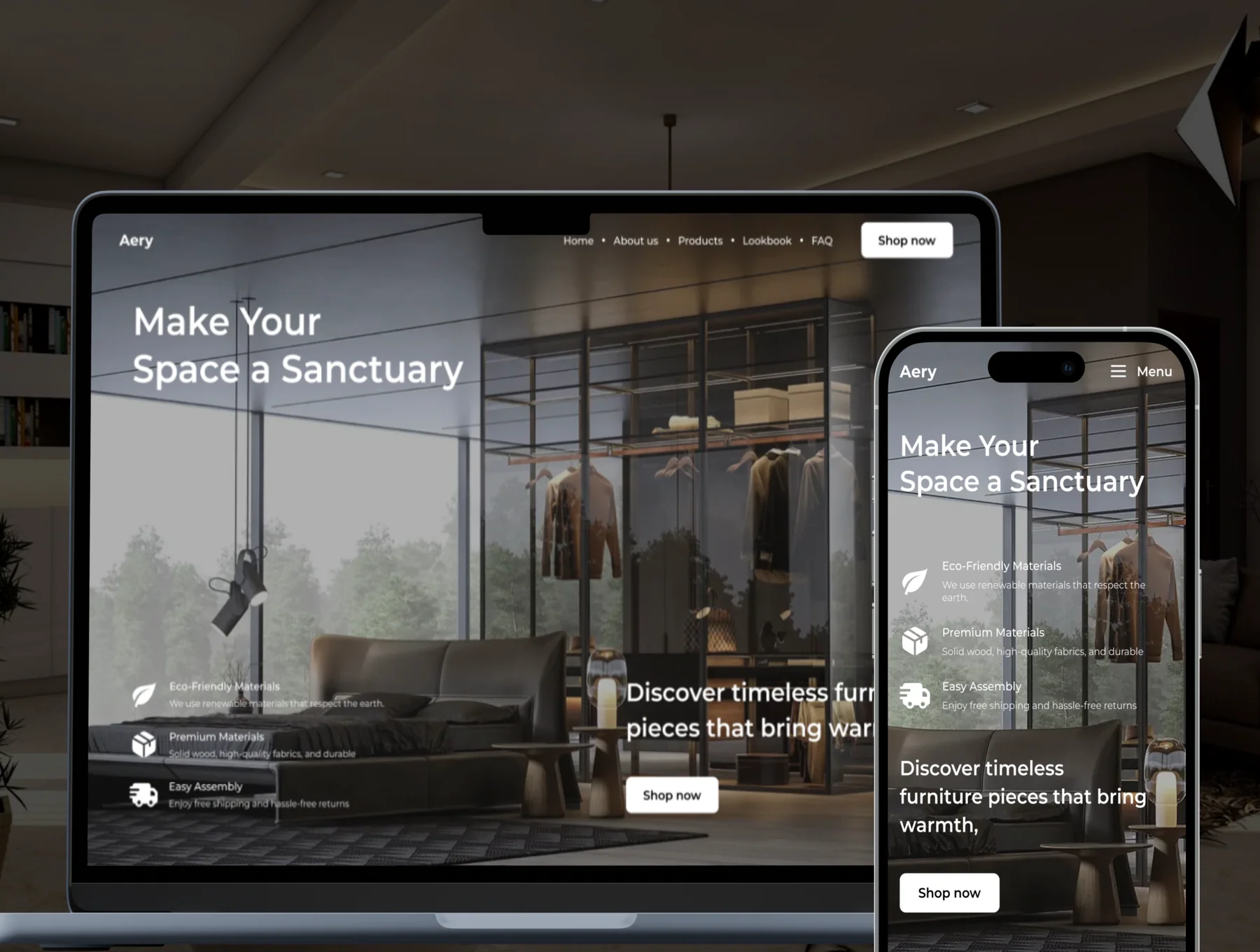 Aery - Clean & Minimalist Furniture Landing Page 4