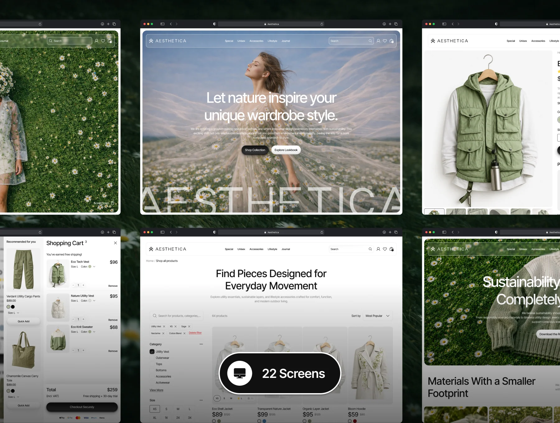 Aesthetica - Fashion E-Commerce Website UI Kit 3