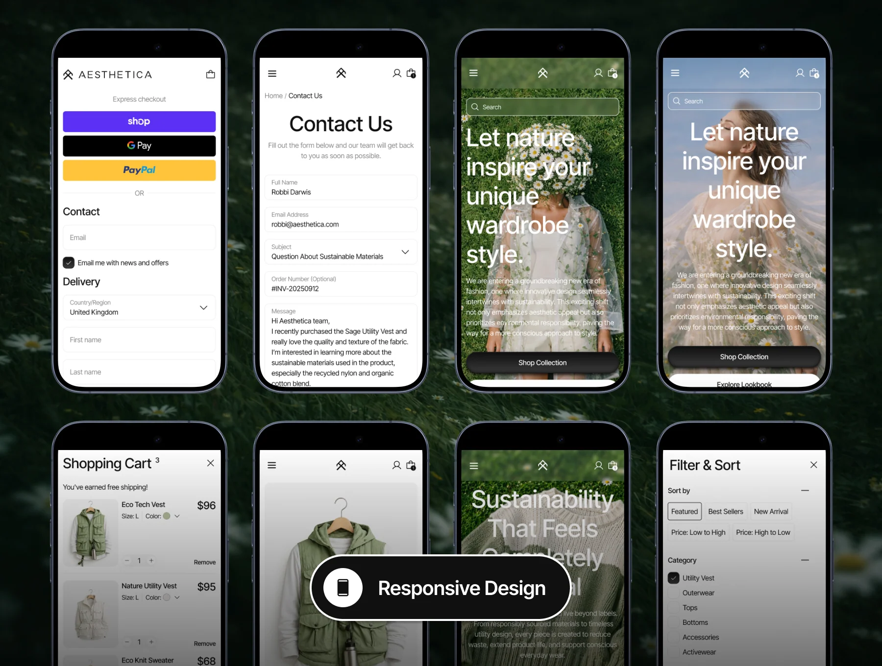 Aesthetica - Fashion E-Commerce Website UI Kit 4