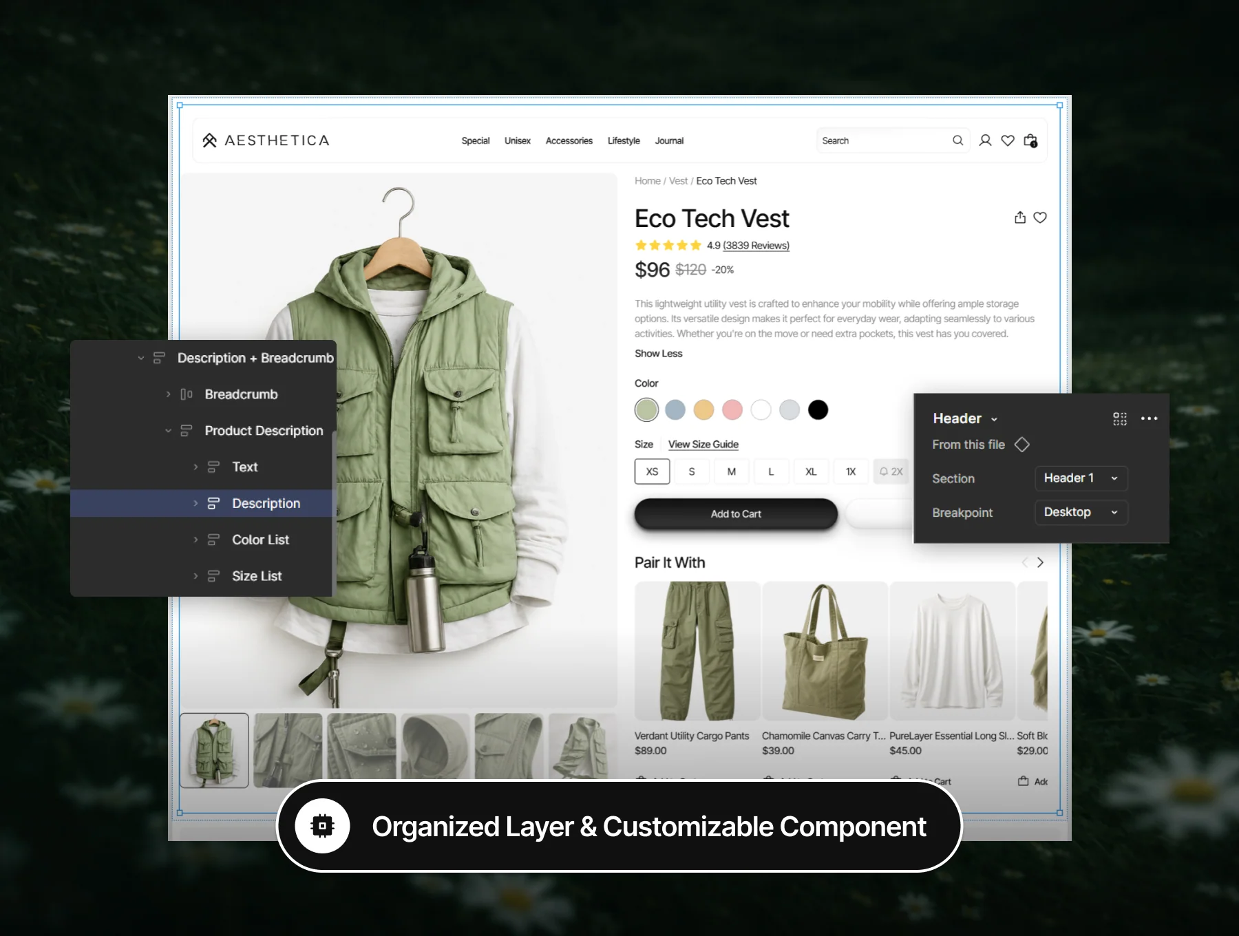 Aesthetica - Fashion E-Commerce Website UI Kit 5