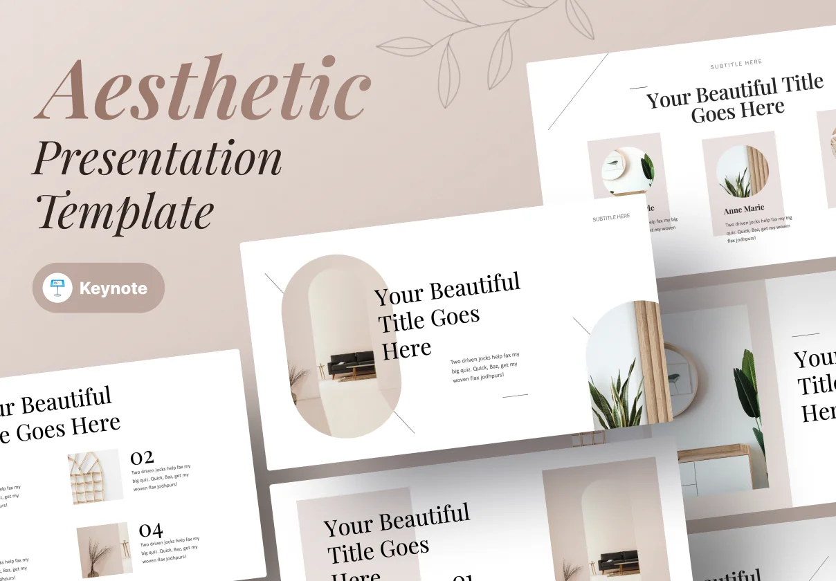 Aesthic - Aesthetic Keynote Presentation Template