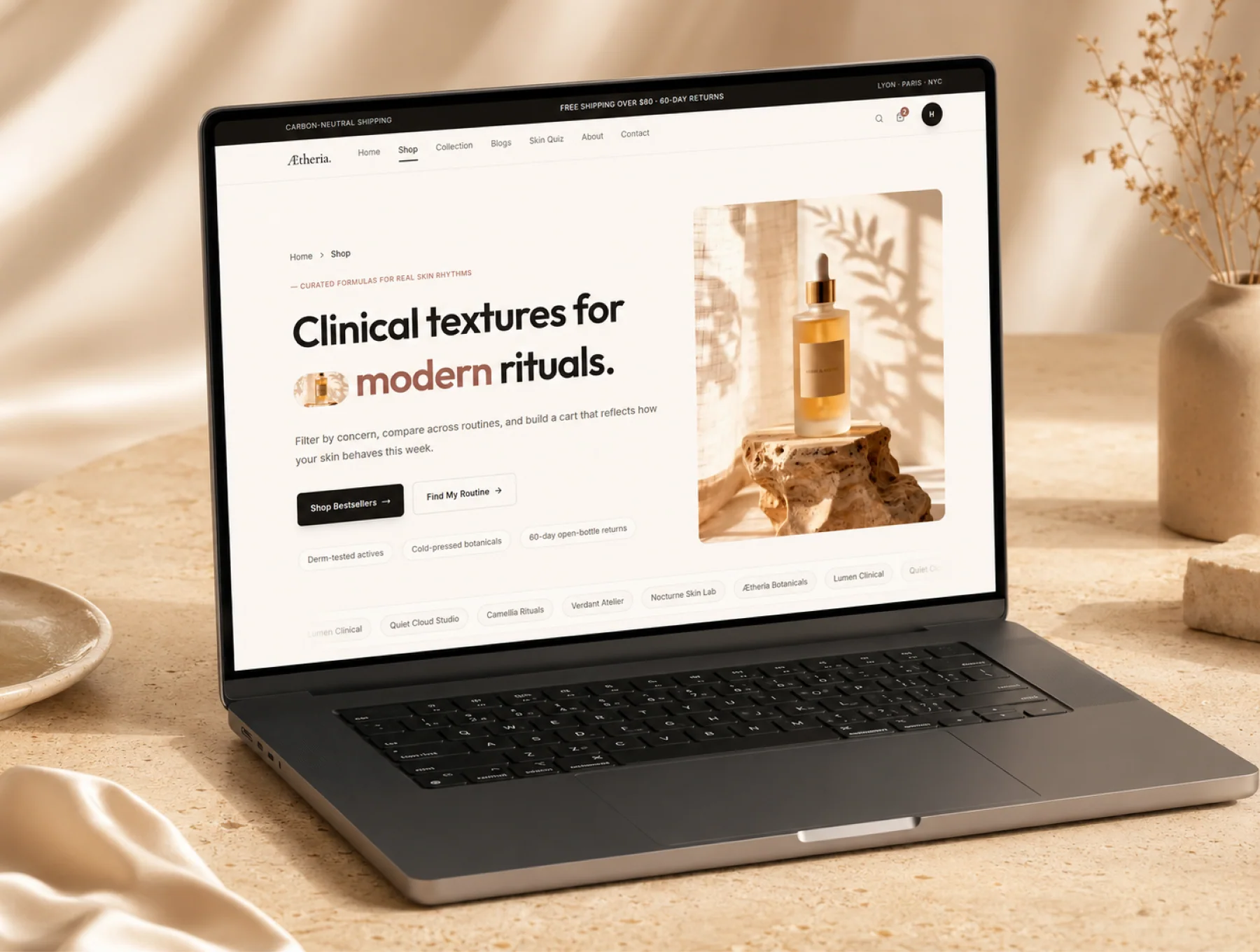 Aetheria - Editorial Botanical E-Commerce Next.js Template 5