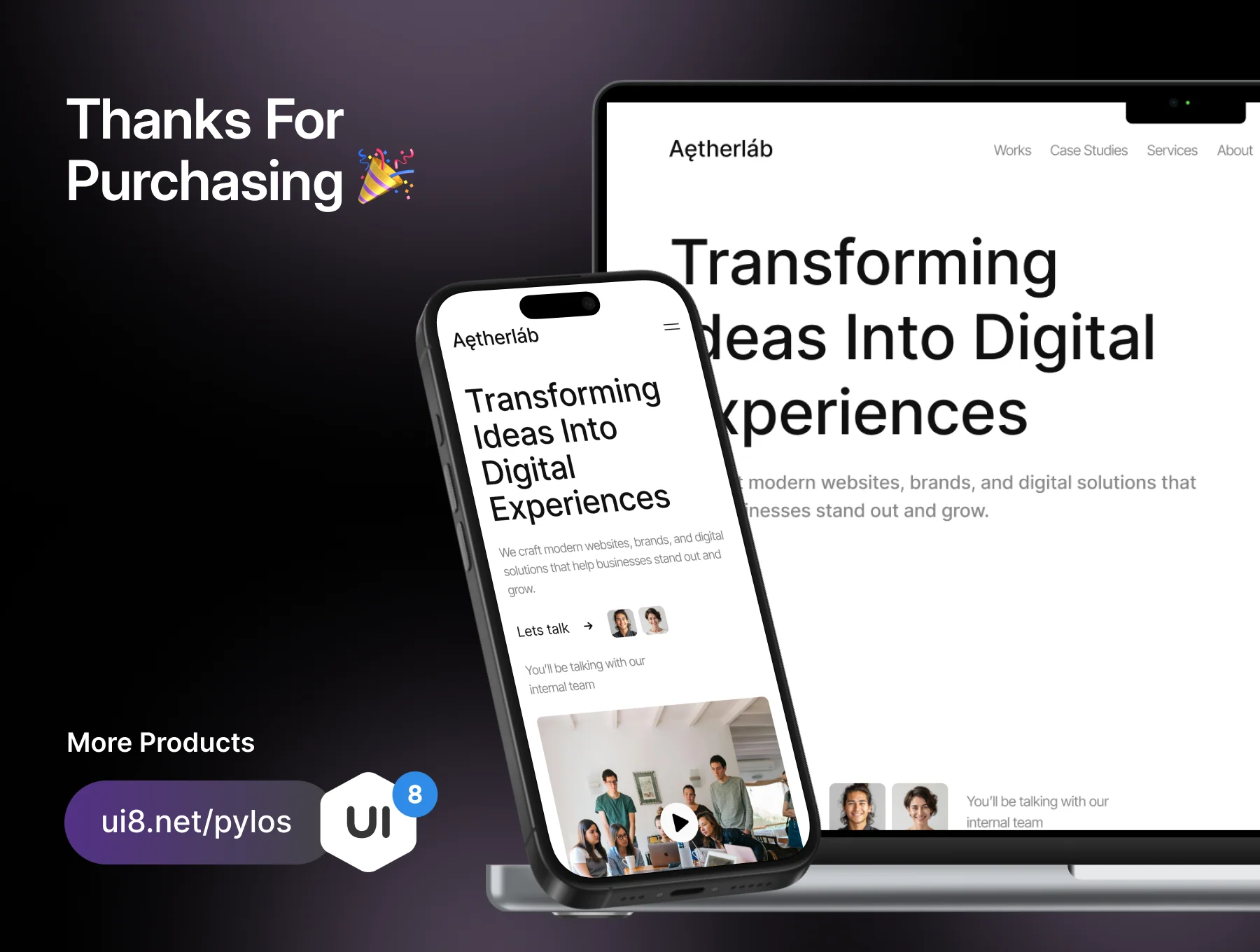 Aetherlab - Agency Website UI Kit 8