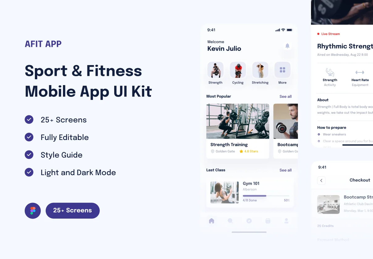 Afit - Sport & Fitness UI Kit
