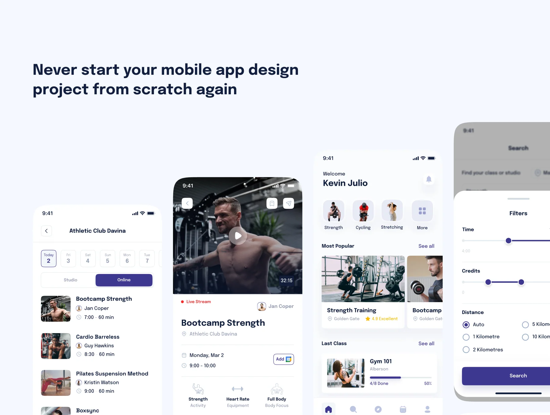 Afit - Sport & Fitness UI Kit 2