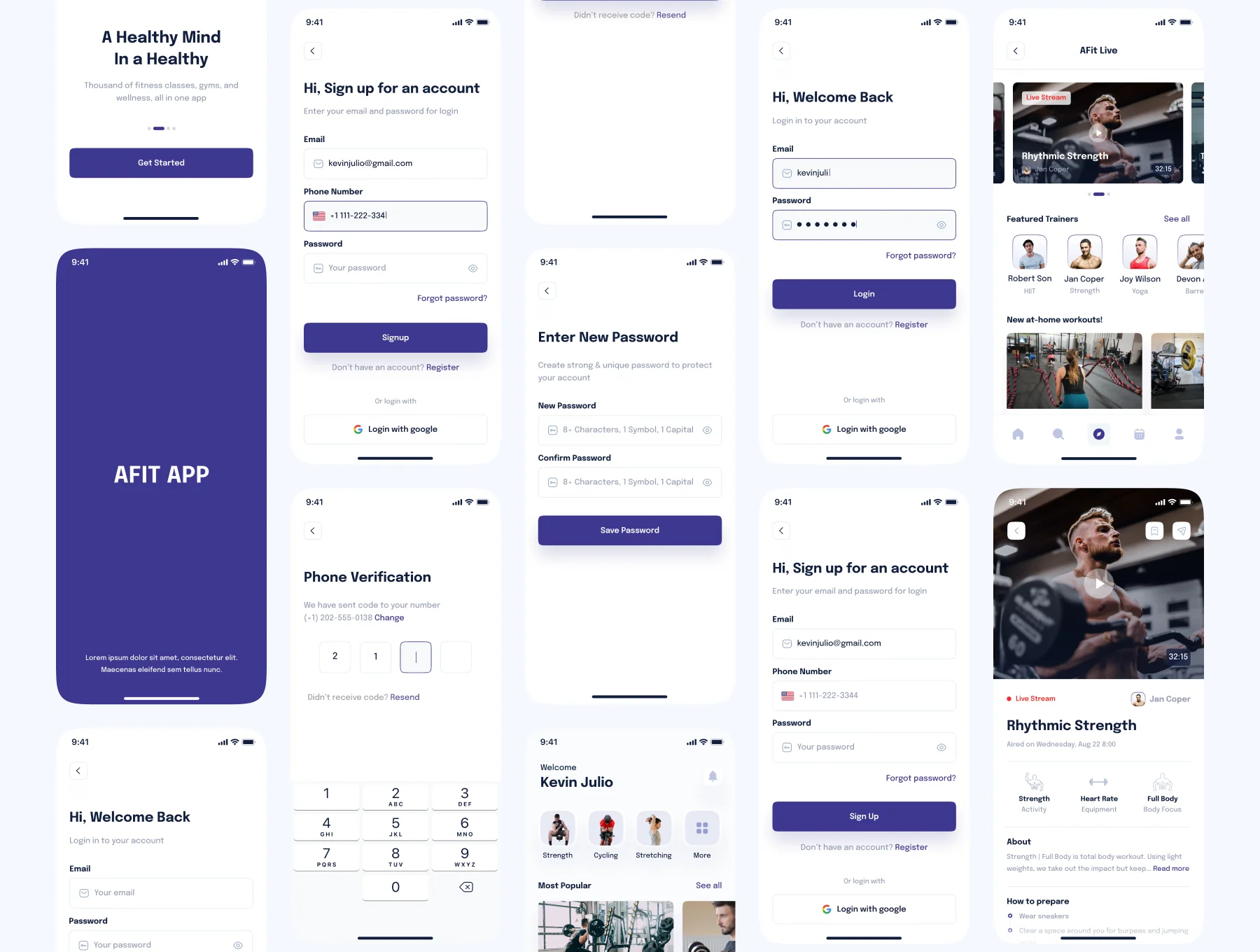 Afit - Sport & Fitness UI Kit 5
